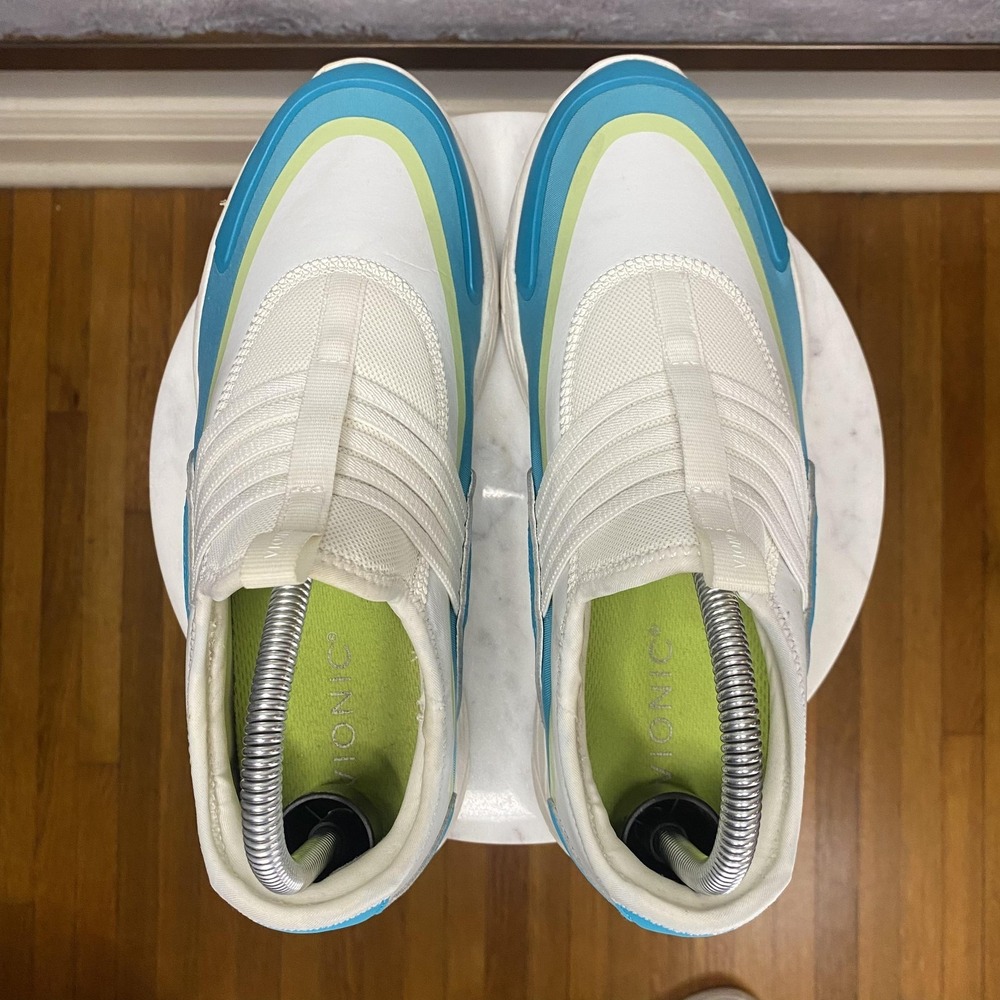Vionic Vayda Shoes Womens Size 7.5 White Blue Slip On Walking Comfort Sneakers - Picture 7 of 11